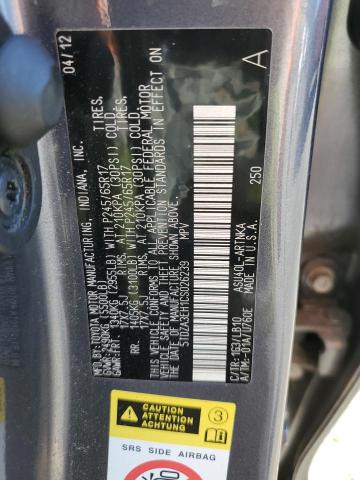 2012 TOYOTA HIGHLANDER #3279835286