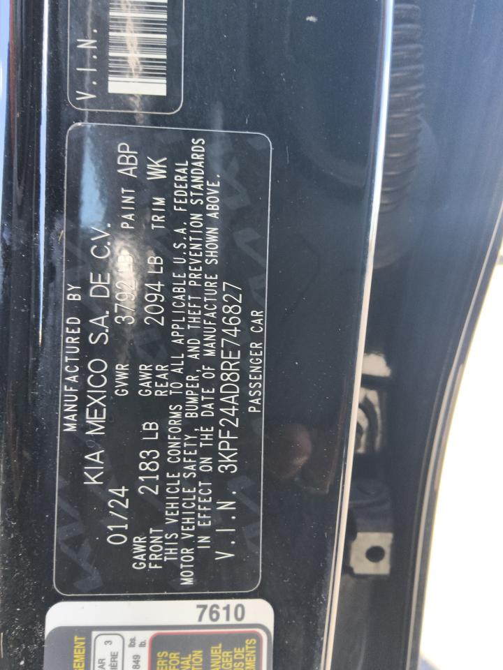 Lot #3301781333 2024 KIA FORTE LX