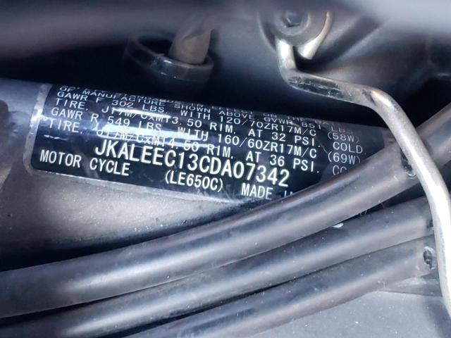 2012 KAWASAKI LE650 C - JKALEEC13CDA07342