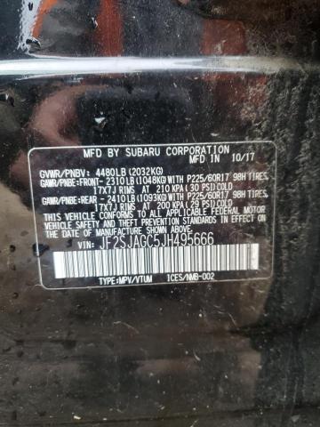 2018 SUBARU FORESTER 2 JF2SJAGC5JH495666