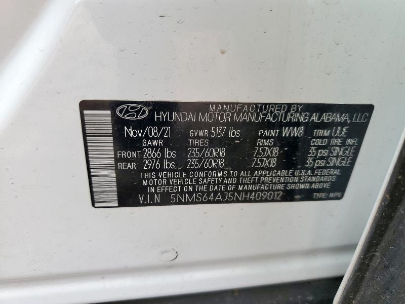 2022 HYUNDAI SANTA FE S #3279866282