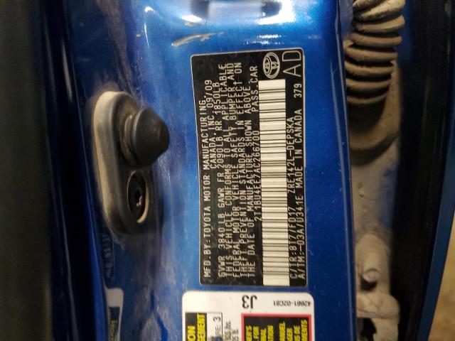 2010 TOYOTA COROLLA BA - 2T1BU4EE7AC266700