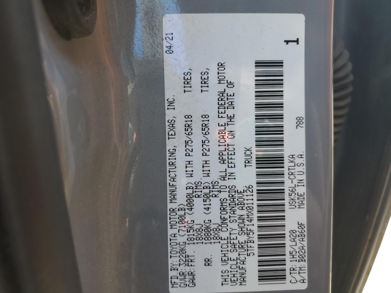 TOYOTA TUNDRA DOUBLE CAB LIMITED