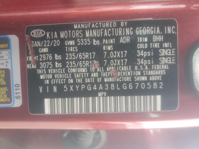 2020 KIA SORENTO L #3286744312