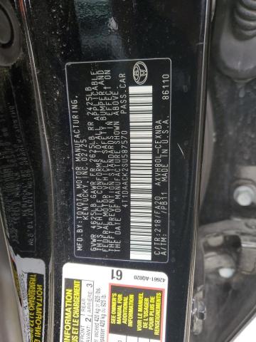 2025 TOYOTA CAMRY XSE 4T1DAACK2SU587570