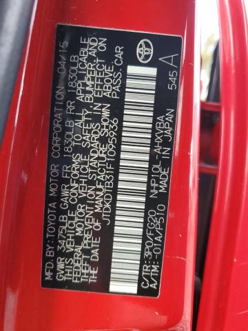 2015 TOYOTA PRIUS C - JTDKDTB31F1095936