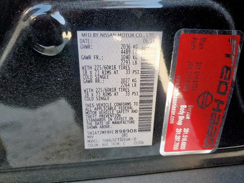 2015 NISSAN ROGUE S 5N1AT2MT4FC898908