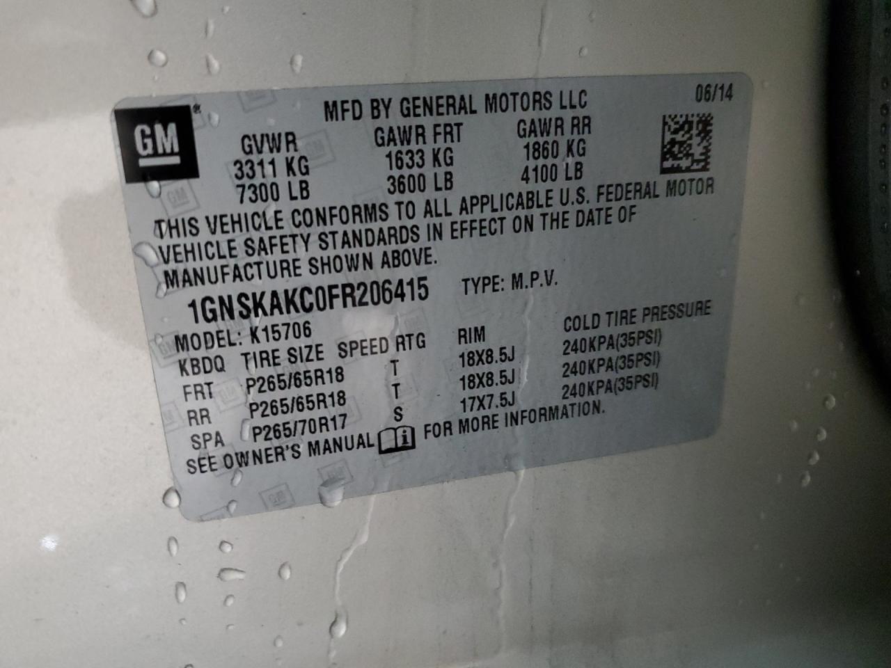 CHEVROLET TAHOE K1500 LS