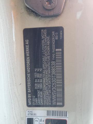 2013 MINI COOPER S - WMWSV3C53DT388538