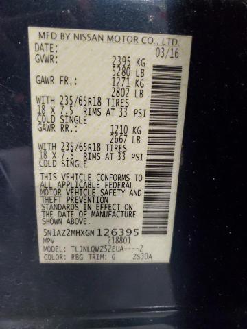 2016 NISSAN MURANO S - 5N1AZ2MHXGN126395