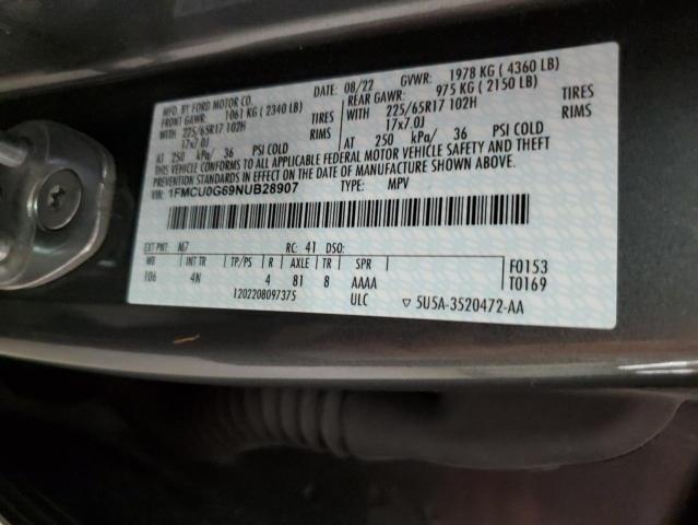 2022 FORD ESCAPE SE - 1FMCU0G69NUB28907