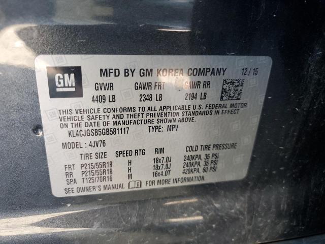 2016 BUICK ENCORE - KL4CJGSB5GB581117