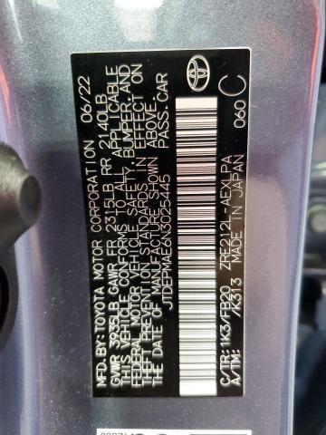 2022 TOYOTA COROLLA LE - JTDEPMAE6N3025445