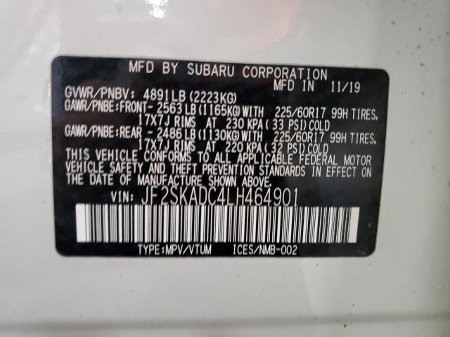 2020 SUBARU FORESTER - JF2SKADC4LH464901