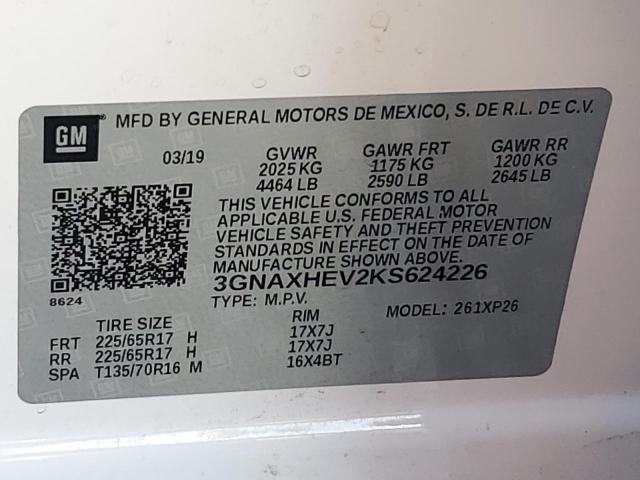 2019 CHEVROLET EQUINOX LS - 3GNAXHEV2KS624226