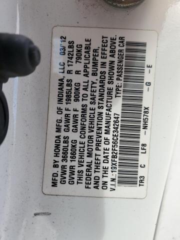 2012 HONDA CIVIC LX - 19XFB2F56CE342647