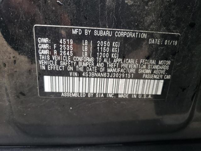 2018 SUBARU LEGACY 2.5 #3278783648