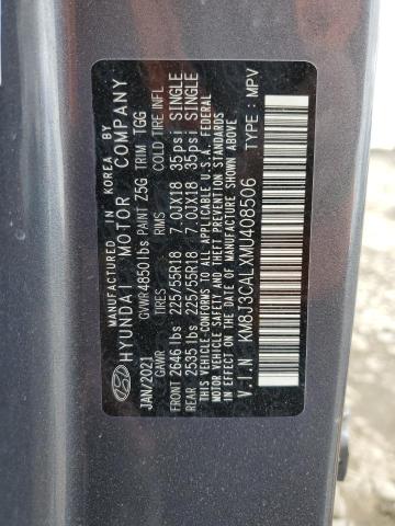 2021 HYUNDAI TUCSON LIM - KM8J3CALXMU408506