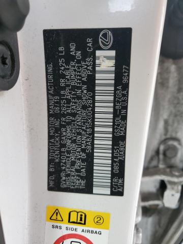 2019 LEXUS ES 350 58ABZ1B15KU042870