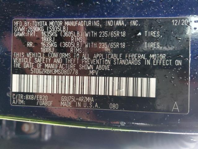 2021 TOYOTA HIGHLANDER XLE #3296228406