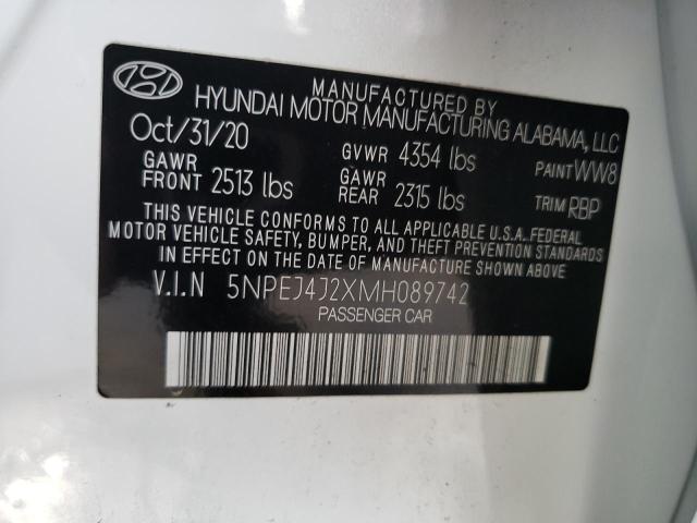 2021 HYUNDAI SONATA SEL PLUS 5NPEJ4J2XMH089742
