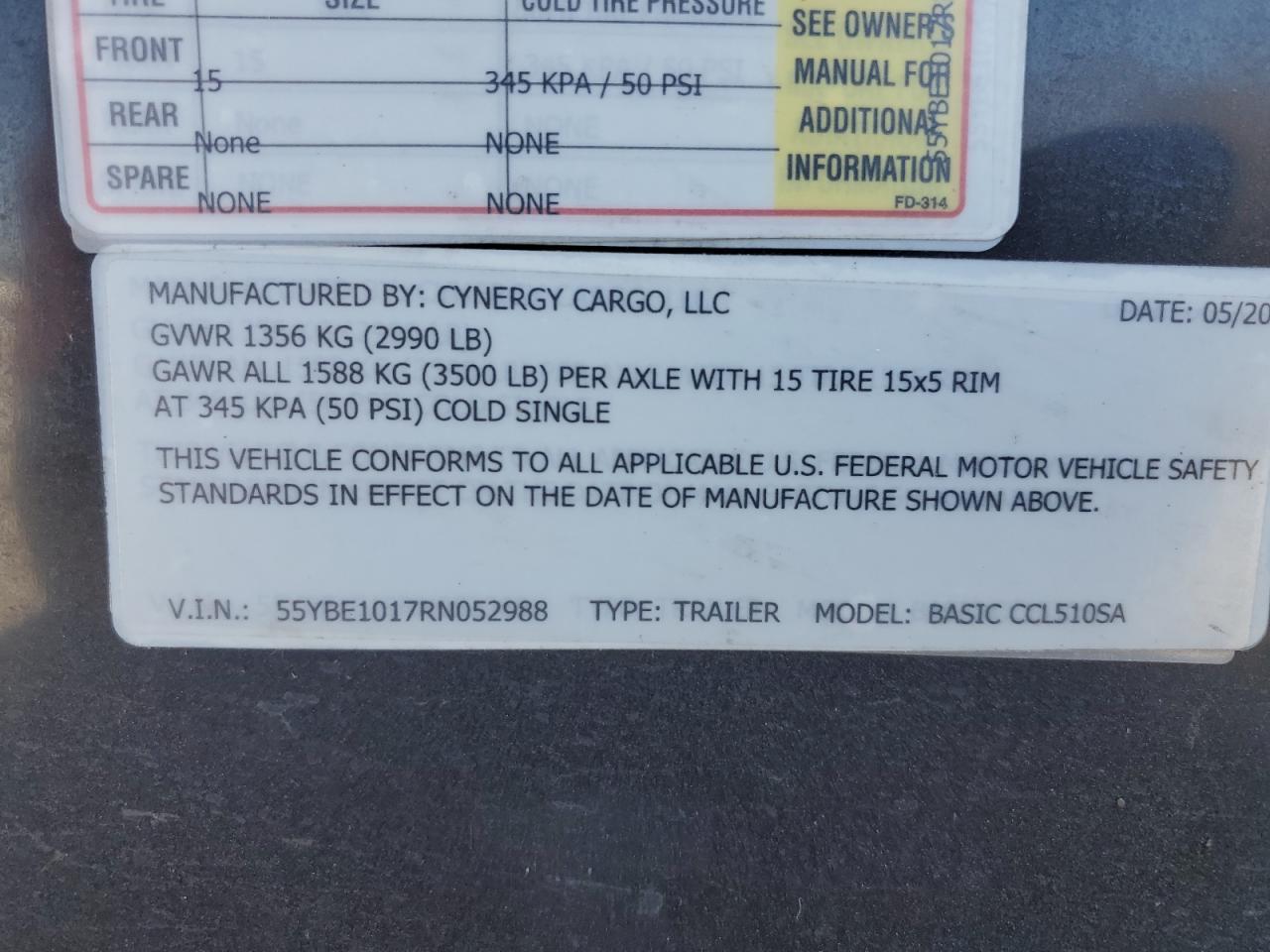 Lot #3275495712 2024 CYNERGY UNKNOWN