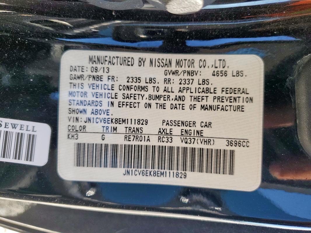 2014 INFINITI Q60 JOURNEY - JN1CV6EK8EM111829