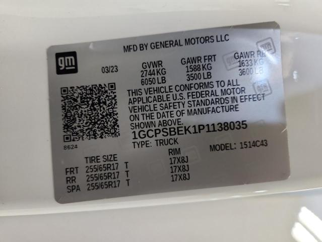 2023 CHEVROLET COLORADO - 1GCPSBEK1P1138035