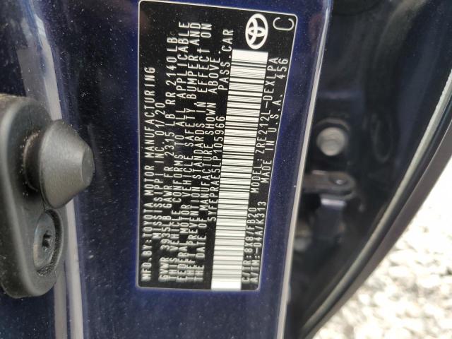 2020 TOYOTA COROLLA LE #3309509585