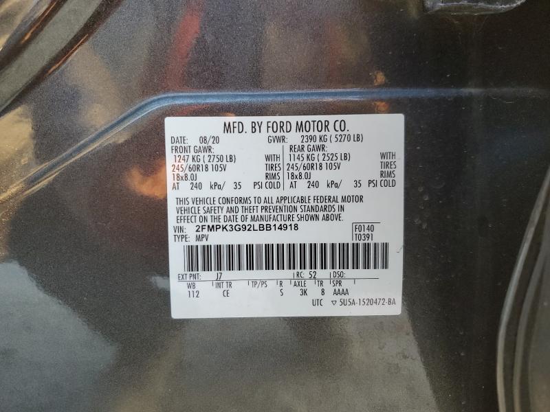 2020 FORD EDGE SE - 2FMPK3G92LBB14918