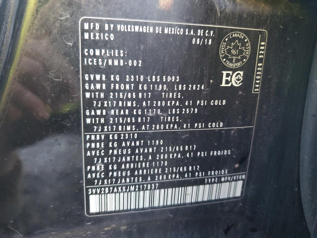 VOLKSWAGEN TIGUAN SE