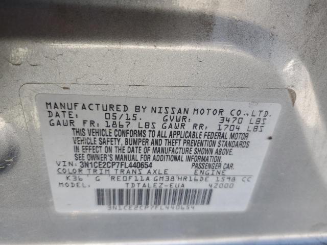 2015 NISSAN VERSA NOTE S 3N1CE2CP7FL440654
