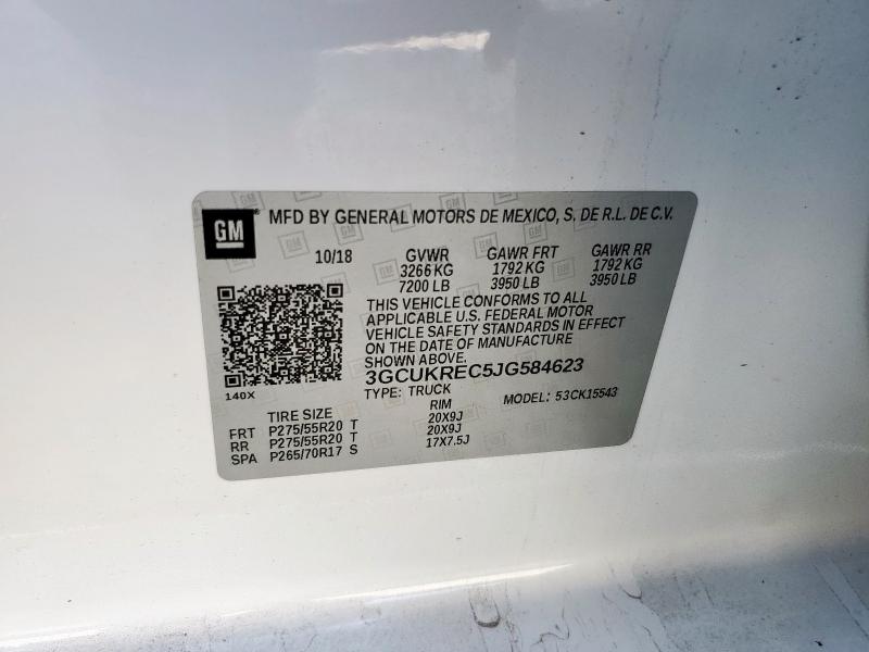 2018 CHEVROLET SILVERADO - 3GCUKREC5JG584623