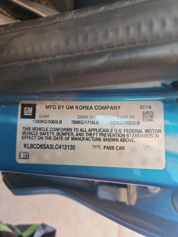 2020 CHEVROLET SPARK 1LT #3312552841