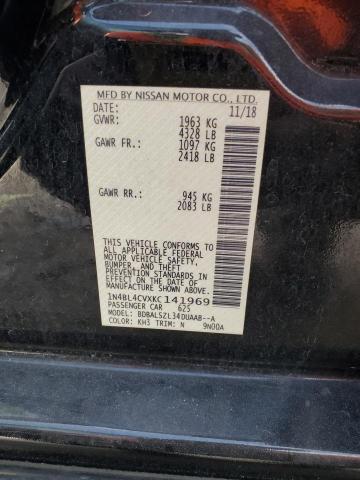 2019 NISSAN ALTIMA SR 1N4BL4CVXKC141969