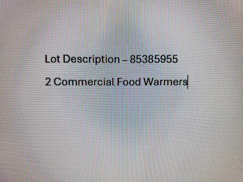 2003 OTHER 2 COMMERCIAL FOOD WARMERS #3261376500