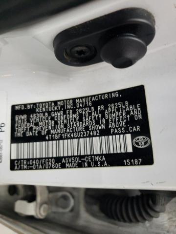 2016 TOYOTA CAMRY LE #3297807821