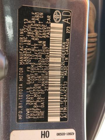 2014 TOYOTA COROLLA L - 2T1BURHE0EC092497