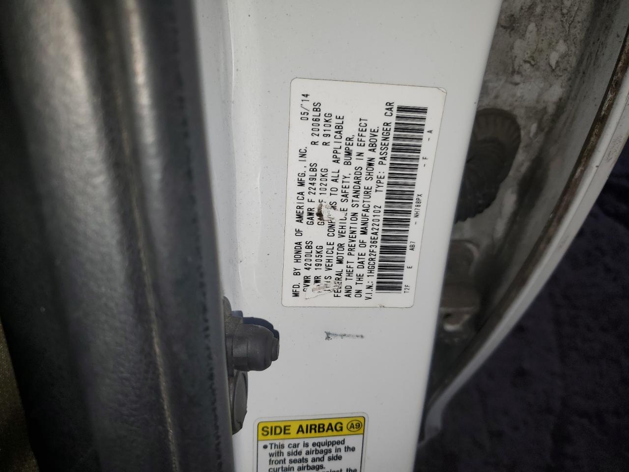 Lot #3302822891 2014 HONDA ACCORD LX