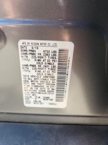 2020 NISSAN ROGUE S #3284628356