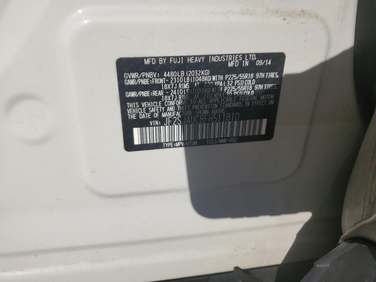 SUBARU FORESTER 2.5I TOURING