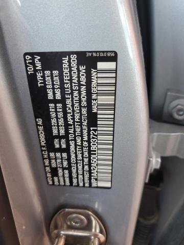 2020 PORSCHE MACAN WP1AA2A50LLB03721