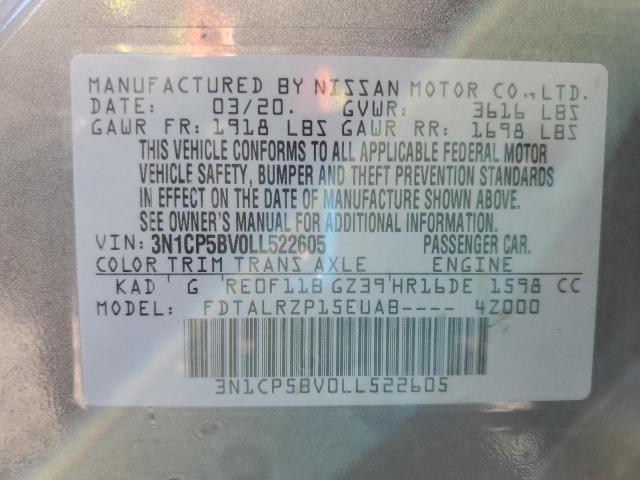 2020 NISSAN KICKS S - 3N1CP5BV0LL522605