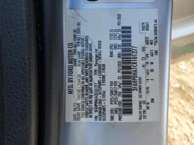 2012 FORD FUSION SE - 3FAHP0HA1CR101277