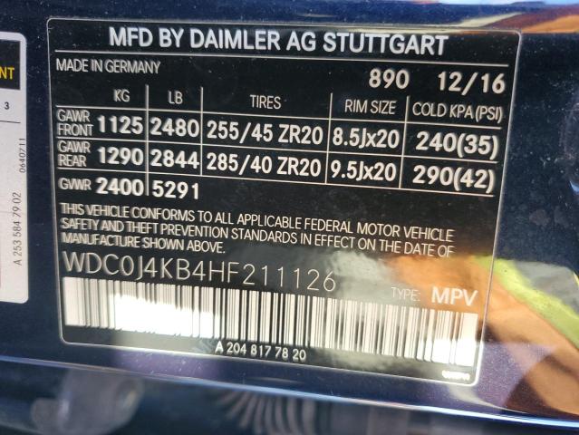 2017 MERCEDES-BENZ GLC COUPE #3303570944