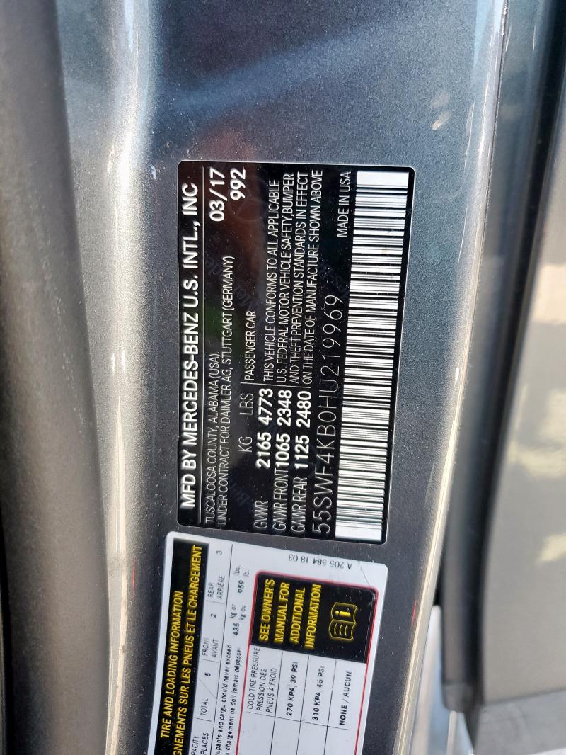 2017 MERCEDES-BENZ C 300 4MAT 55SWF4KB0HU219969