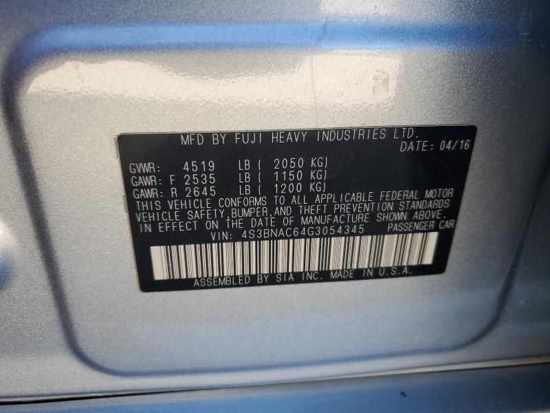 2016 SUBARU LEGACY 2.5 - 4S3BNAC64G3054345