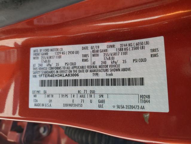 2019 FORD RANGER XL #3294604061