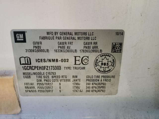 2015 CHEVROLET SILVERADO - 1GCRCPEH0FZ173303