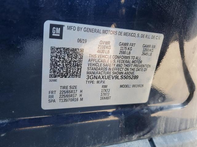 2020 CHEVROLET EQUINOX LT - 3GNAXUEV9LS505289